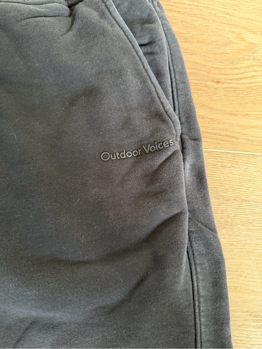 Outdoor Voices Black Joggers with Branded Waist Tag